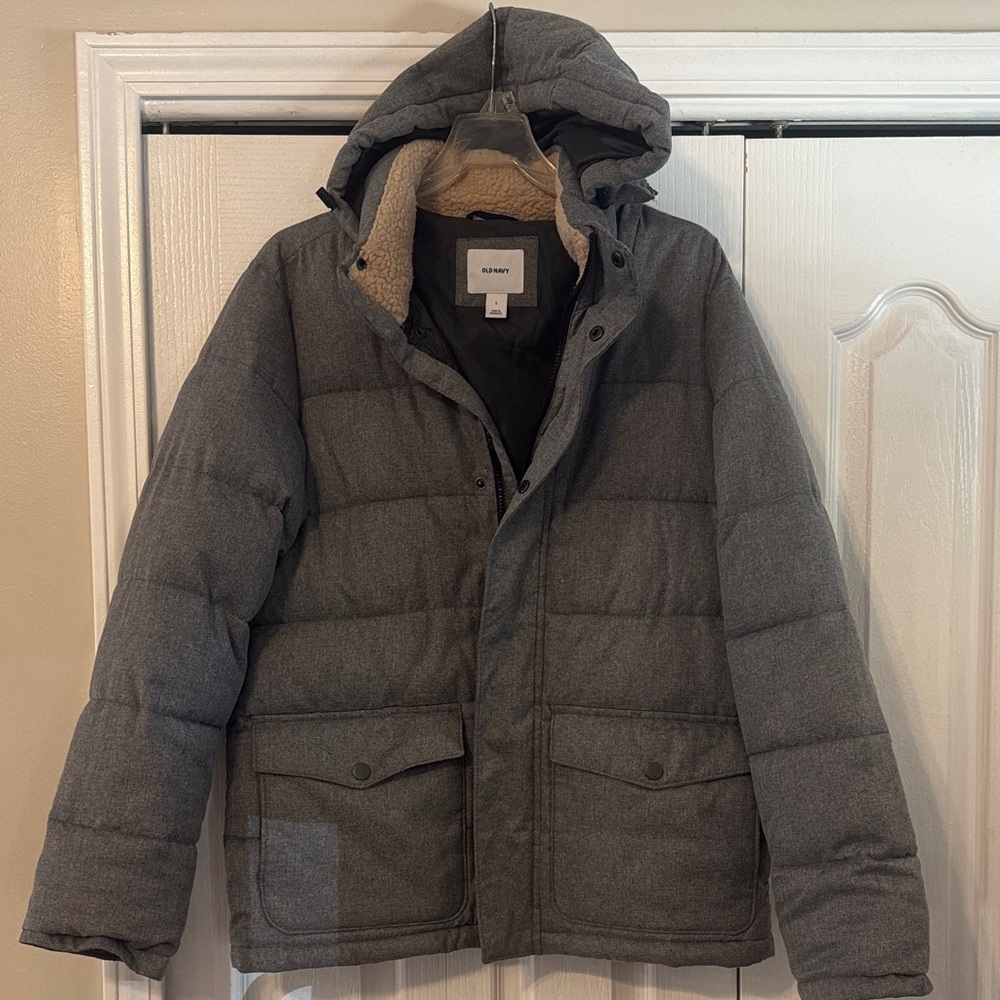Old Navy Dark Gray Puffer Jacket